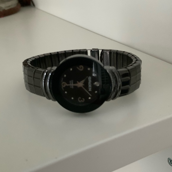 Vintage GRUEN Dimond Ladies Watch Black Tone Stretch Band in original box GU5015 - Picture 13 of 16